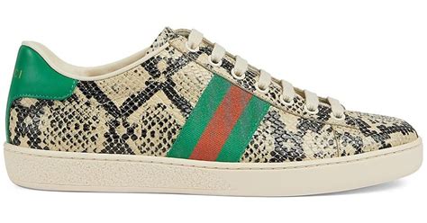 gucci ace python sneakers|Gucci ace sneakers.